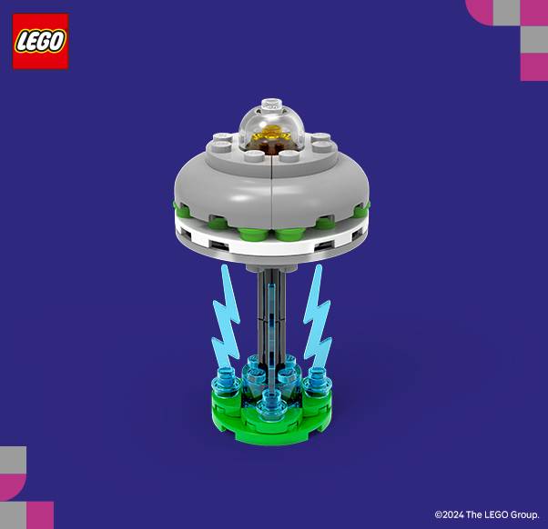 Zbuduj model LEGO® UFO i zabierz go do domu!>