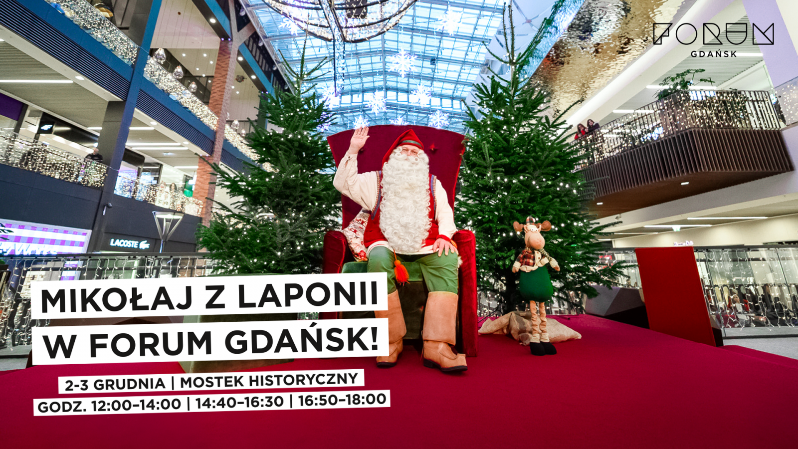 PRAWDZIWY MIKOŁAJ Z LAPONII W FORUM GDAŃSK