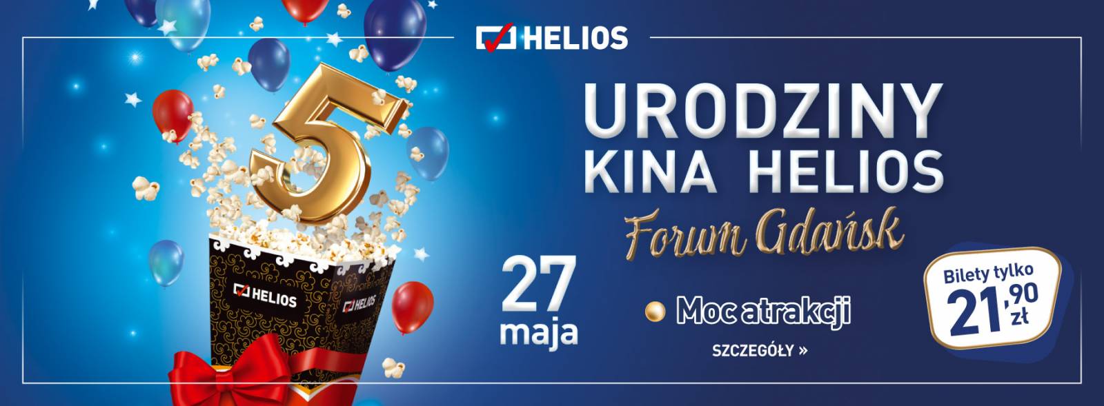 Piąte urodziny Kina Helios w Forum Gdańsk!